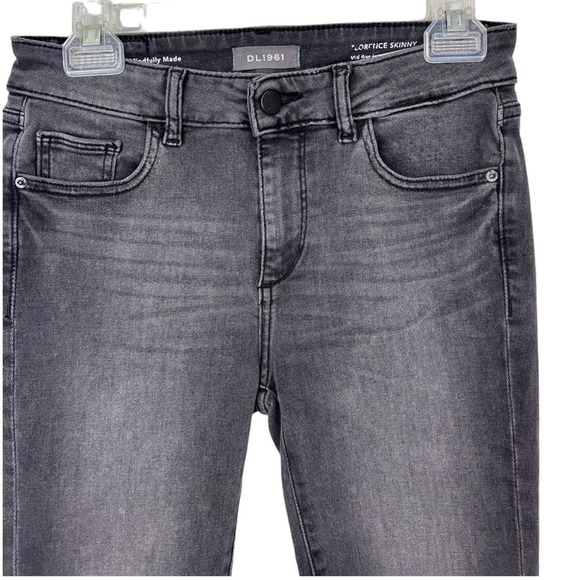 DL1961 Florence skinny mid rise instasculpt grey raw hem - Picture 9 of 13